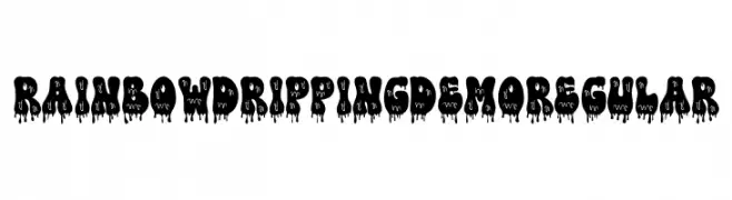 Rainbow Dripping Demo Regular  Frei Schriftart Herunterladen