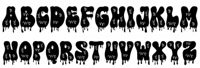 Rainbow Dripping Demo Regular Fuentes MAYÚSCULAS