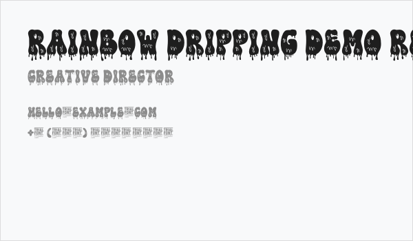 Rainbow Dripping Demo Regular Business Card