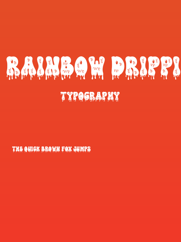 Rainbow Dripping Demo Regular Poster