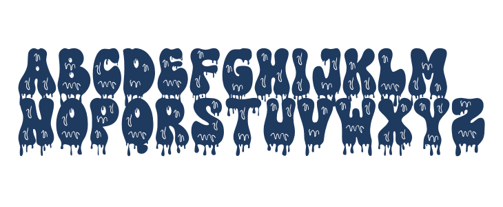 Rainbow Dripping Demo Regular Lowercase