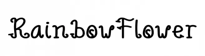 Rainbow Flower  Frei Schriftart Herunterladen