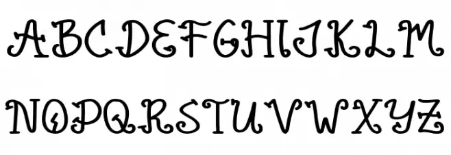 Rainbow Flower Font Litere mari