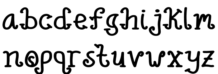 Rainbow Flower Font LOWERCASE