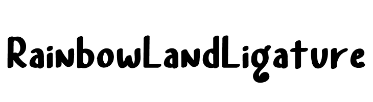 Rainbow Land Ligature  Free Fonts Download