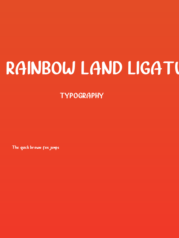 Rainbow Land Ligature Poster