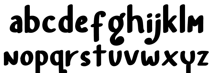 Rainbow Land Ligature Font LOWERCASE