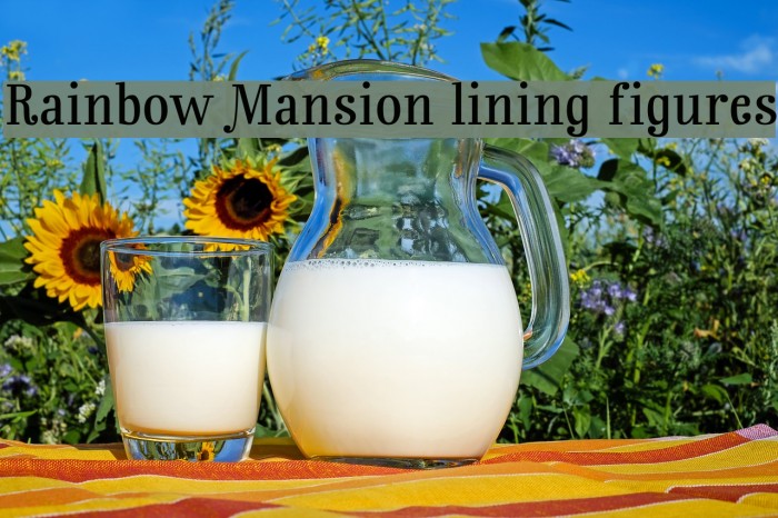 Rainbow Mansion lining figures Font examples