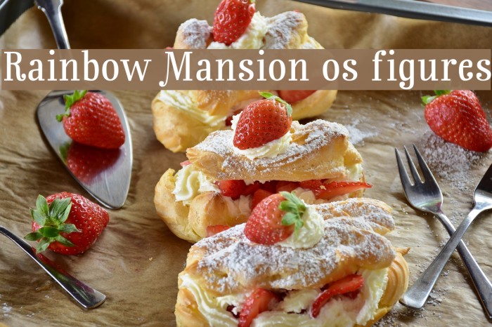 Rainbow Mansion os figures Font examples