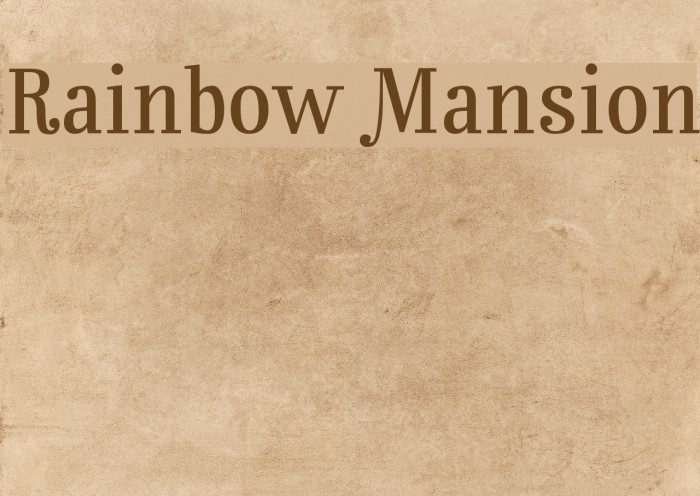 Rainbow Mansion Font examples
