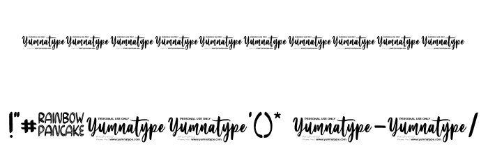 Rainbow Pancake Personal Use フォント その他の文字