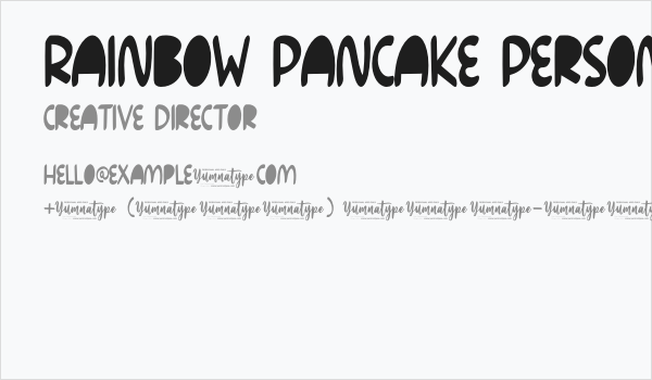 Rainbow Pancake Personal Use Business Card