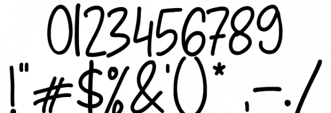 Rainbow Paper Font OTHER CHARS