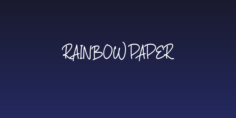 Rainbow Paper Social Header