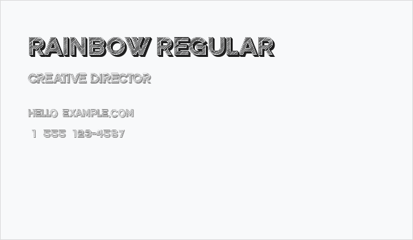 Rainbow Regular Business Card