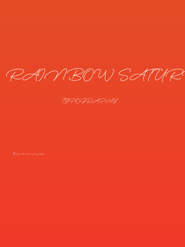 Rainbow Saturday Poster