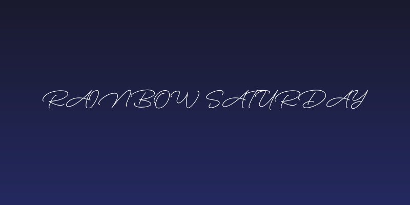 Rainbow Saturday Social Header