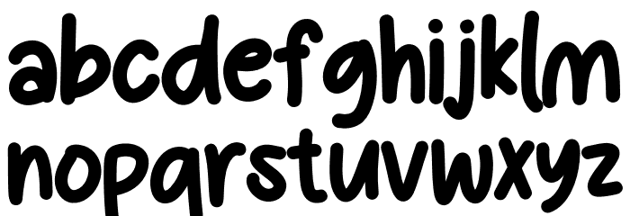 Rainbow Season Font LOWERCASE