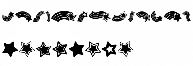 Rainbow Stars Regular Font OTHER CHARS