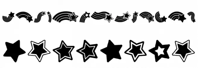 Rainbow Stars Regular Fonte MAIÚSCULAS
