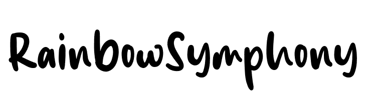Rainbow Symphony  フリーフォントのダウンロード