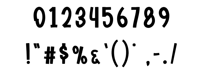 Rainbow Unicorn Font OTHER CHARS