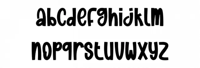 Rainbow Unicorn Font Litere mici