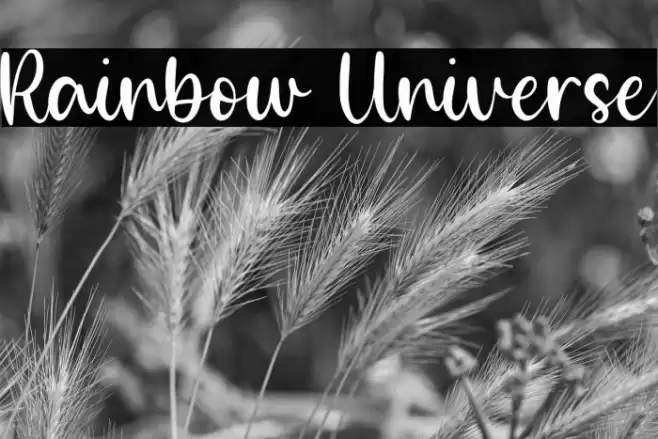 Rainbow Universe Font examples