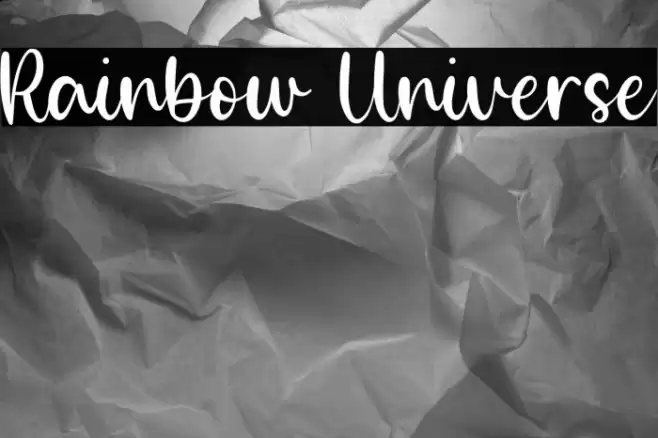 Rainbow Universe Font examples