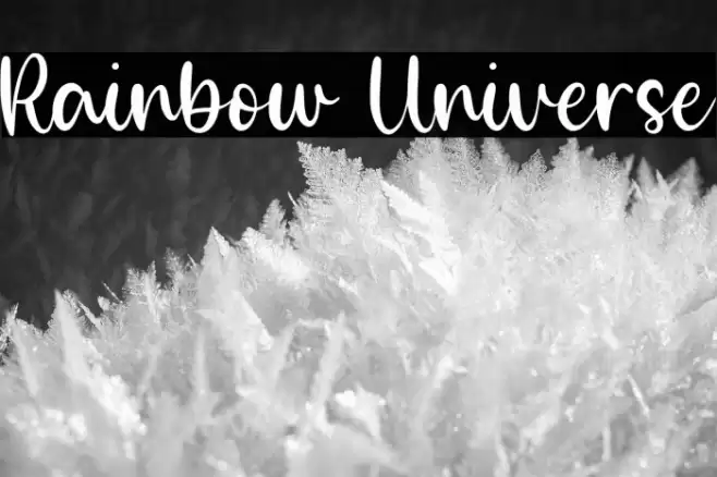 Rainbow Universe Font examples