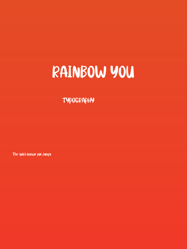 Rainbow You Poster