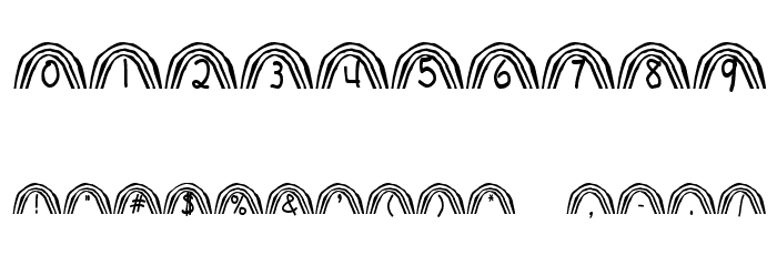 Rainbow Font OTHER CHARS