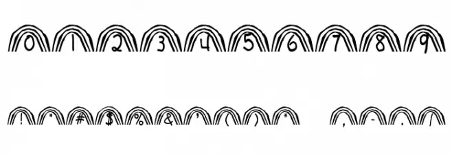 Rainbow Font OTHER CHARS