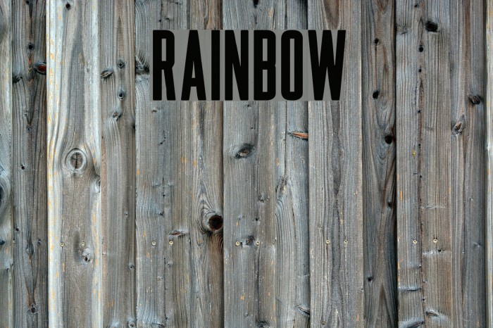 Rainbow Font examples