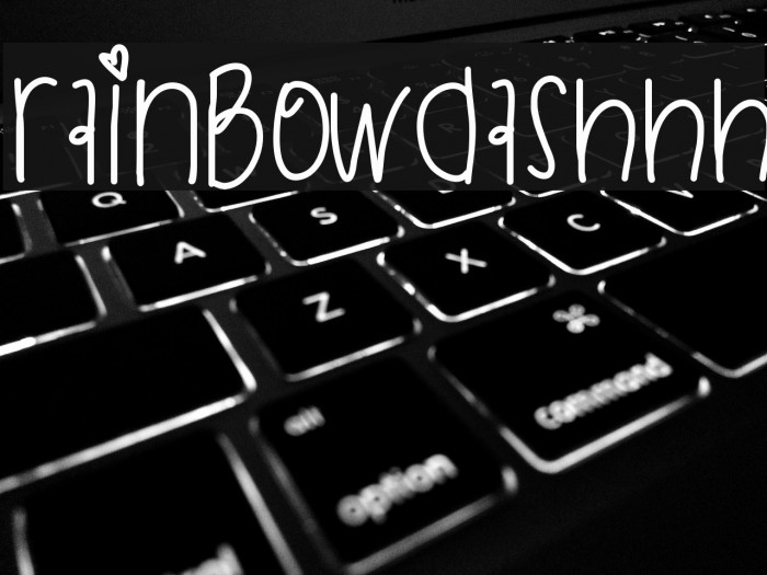 RainbowDashhh Font examples