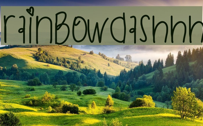 RainbowDashhh Font examples