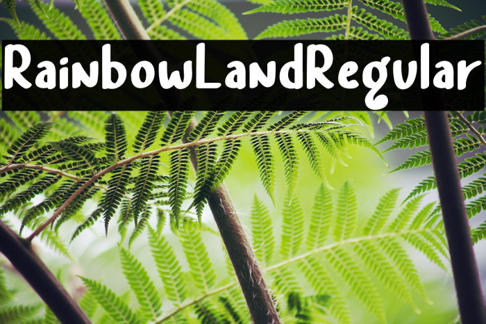 RainbowLandRegular Font examples