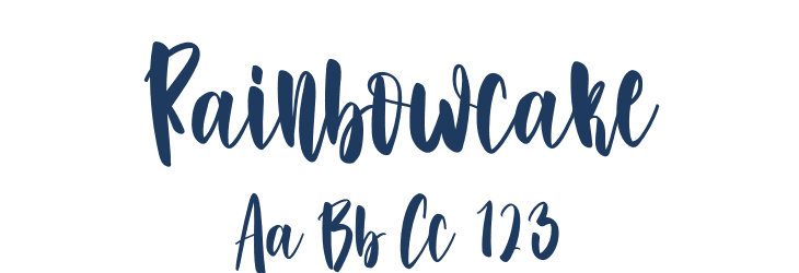 Rainbowcake Font Preview