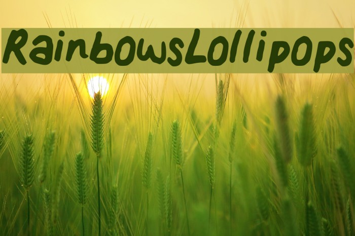 RainbowsLollipops Font examples