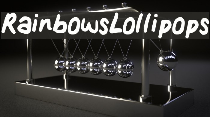 RainbowsLollipops Font examples