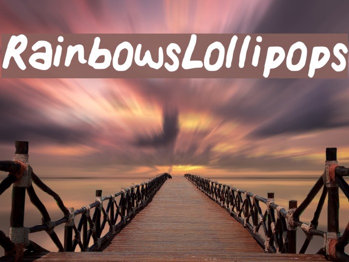 RainbowsLollipops Font examples