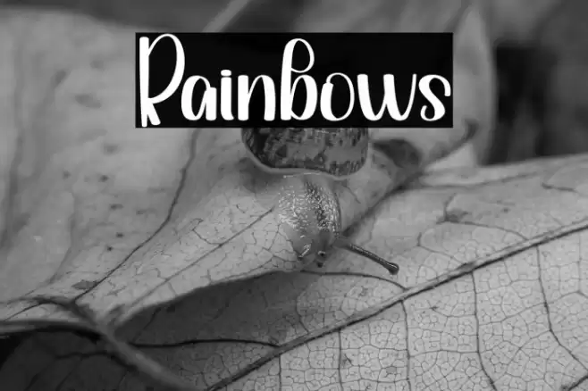 Rainbows Caratteri examples