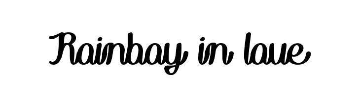 Rainboy in love  font caratteri gratis