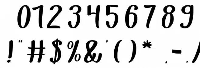 Rainboy in love Font OTHER CHARS