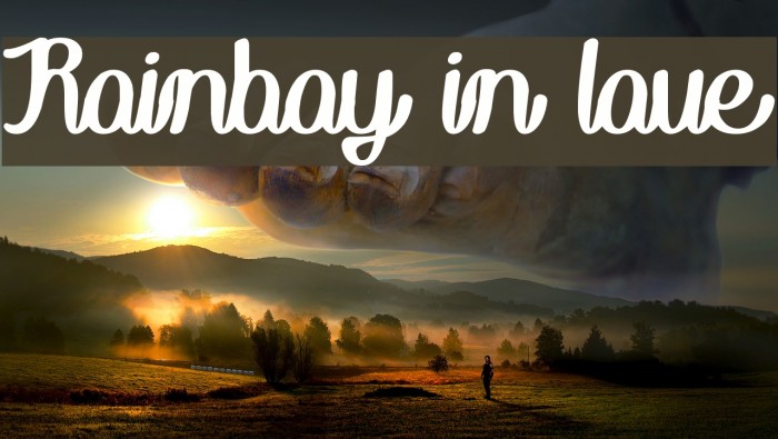 Rainboy in love Font examples