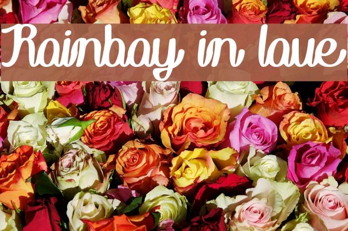 Rainboy in love Font examples