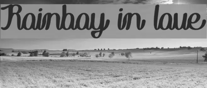Rainboy in love Font examples