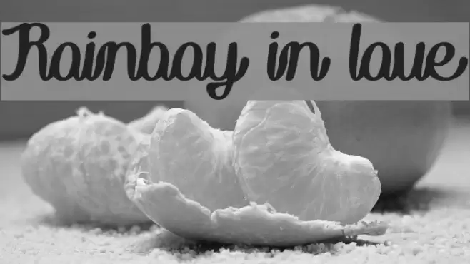Rainboy in love Font examples