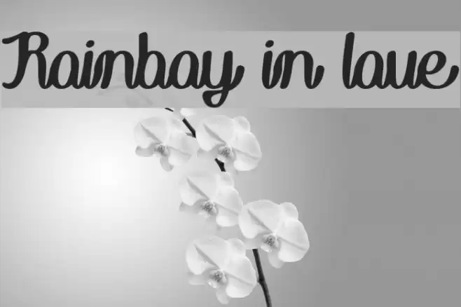 Rainboy in love Font examples
