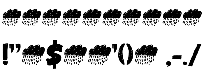 Rainclouds DEMO Regular Font OTHER CHARS
